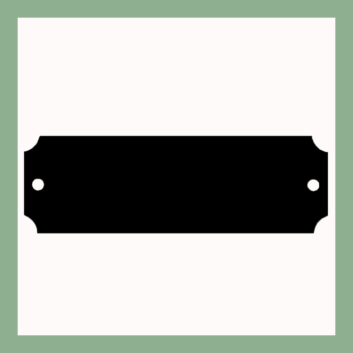3.125" x 1" | Black Brass Notched Perpetual Plate