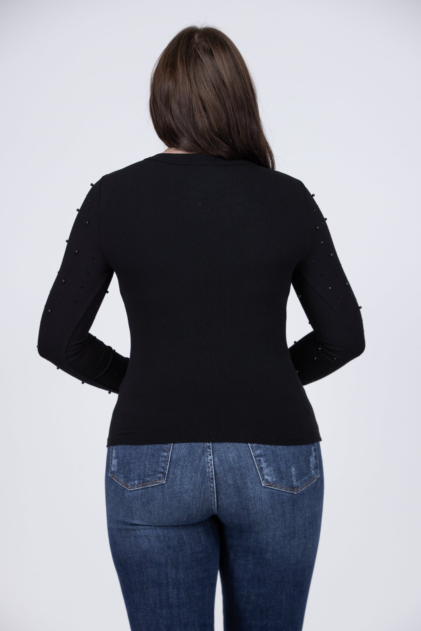 Dancing In Pearls Women's Tight Fit Long Sleeve Top