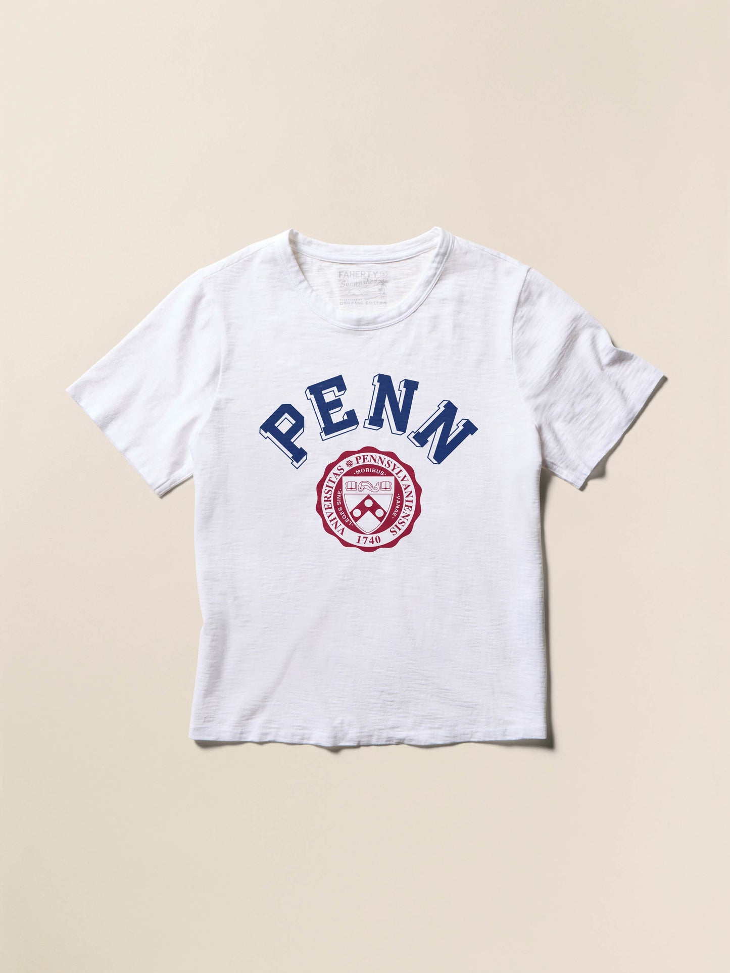 University of Pennsylvania Sunwashed Essential Tee - White