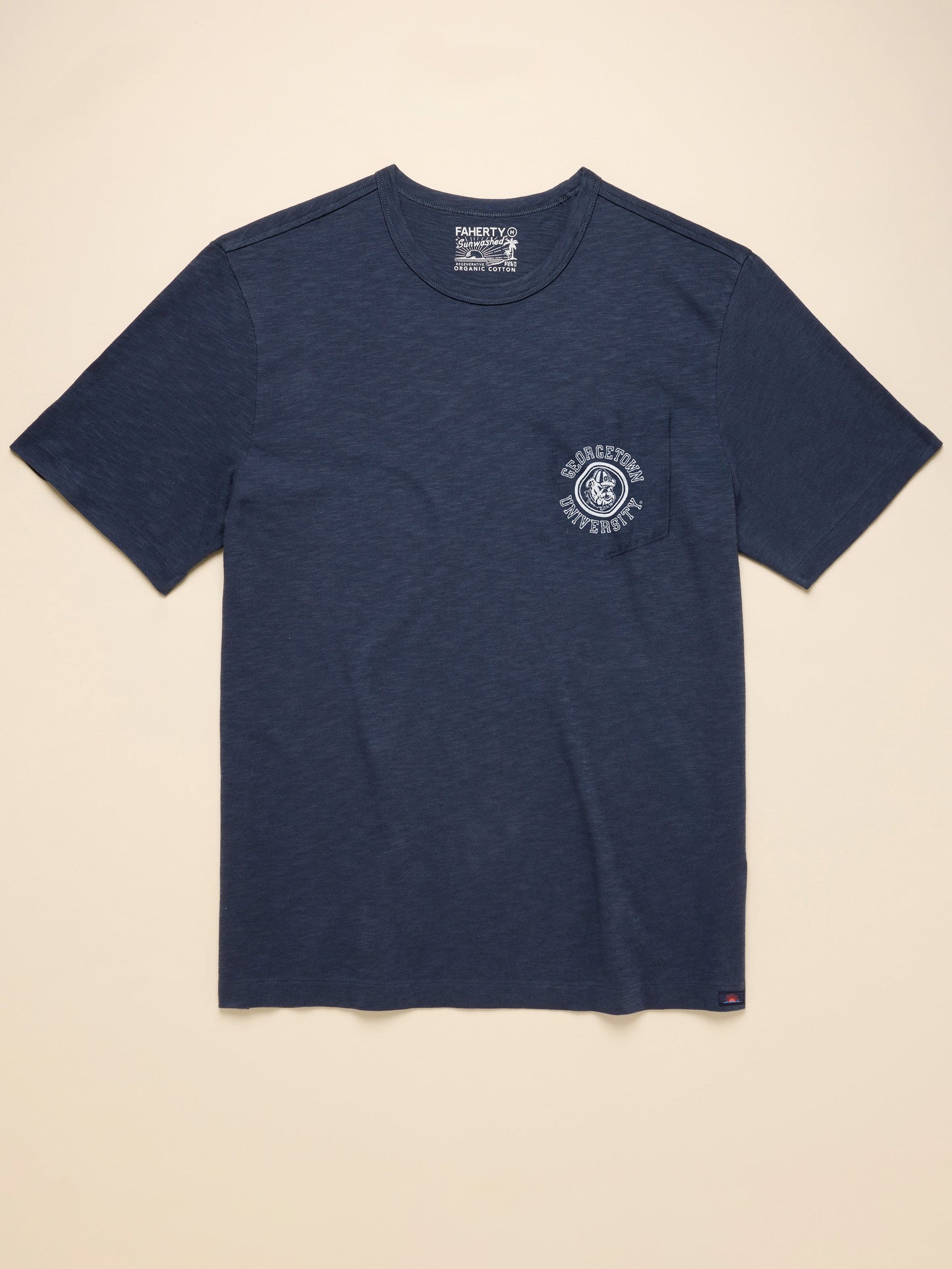 Georgetown Sunwashed Pocket Tee - Dune Navy