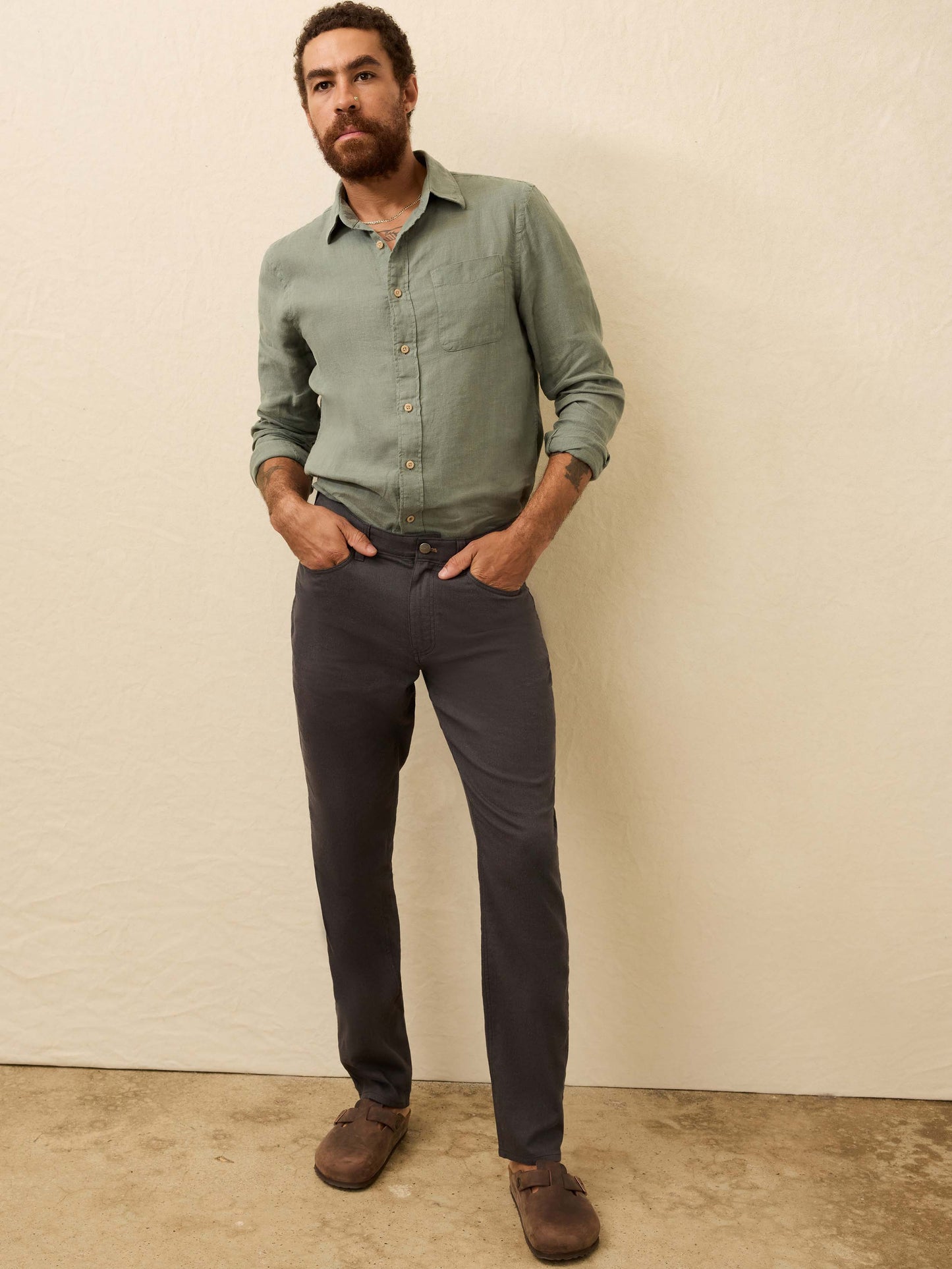 Movement™ Linen 5-Pocket Pant - Washed Black