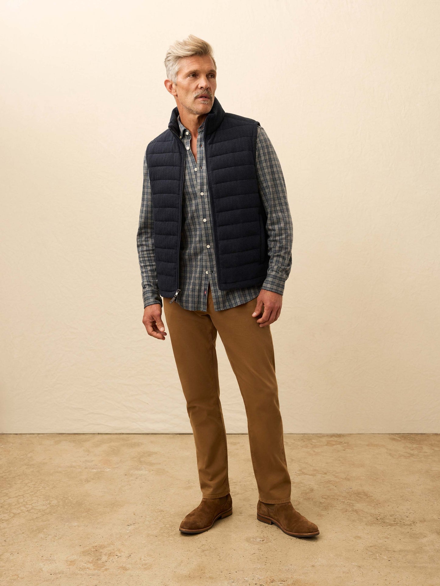 Teton Valley Vest - Navy Twilight Herringbone