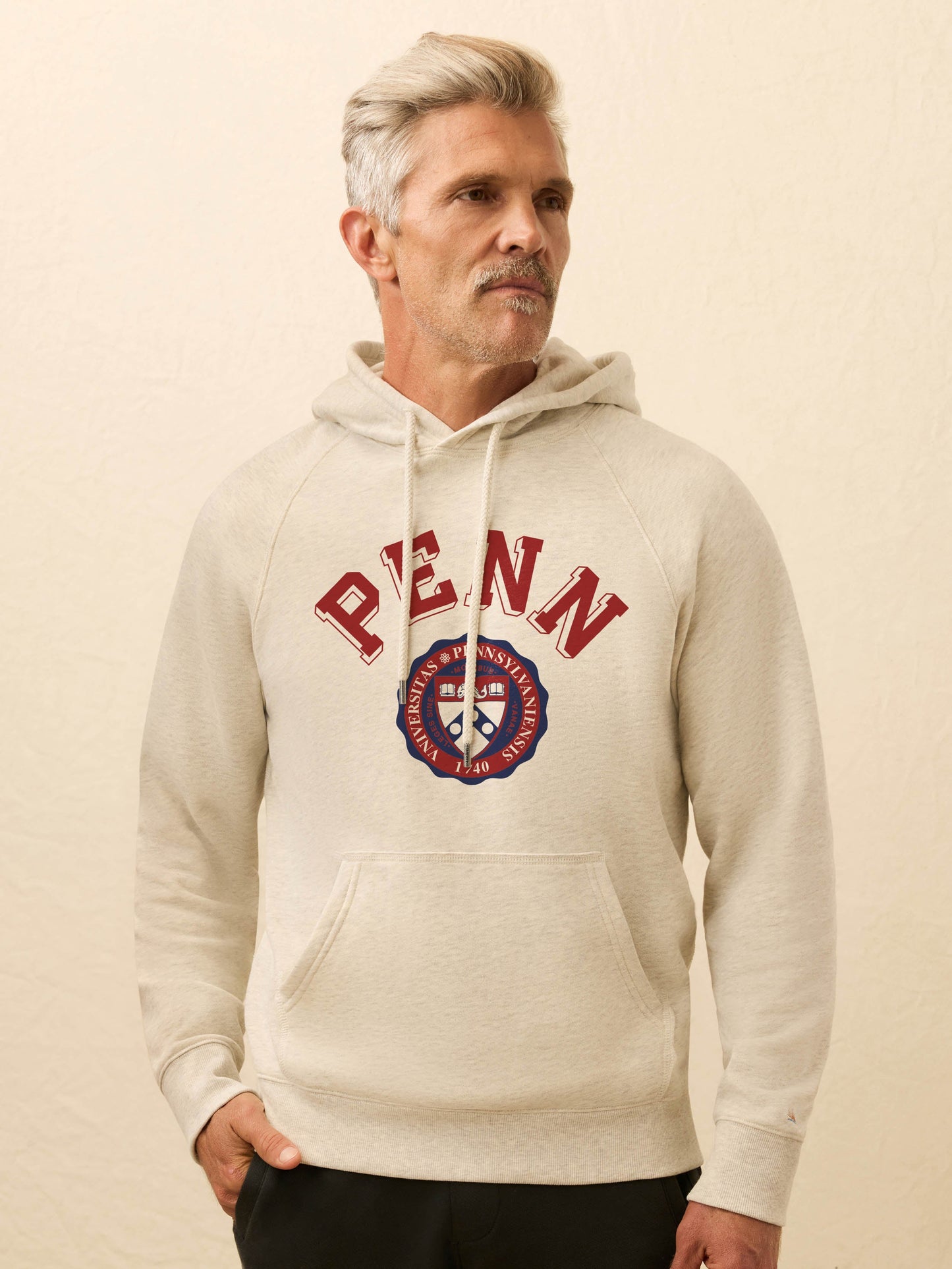 University of Pennsylvania High Standard Fleece Hoodie - Antique Ivory Heather