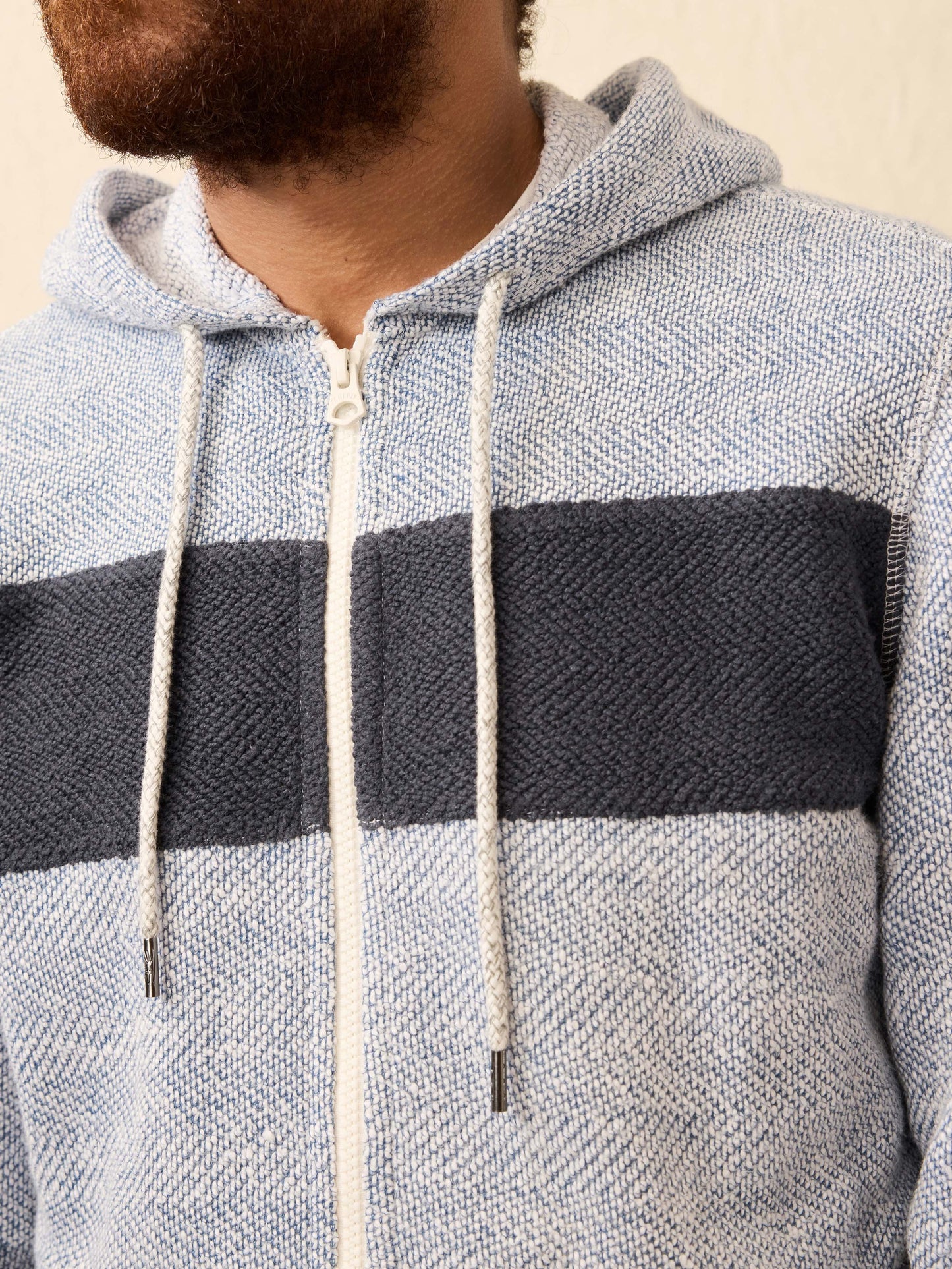 Whitewater Full Zip Hoodie - Whitewater Surf Stripe