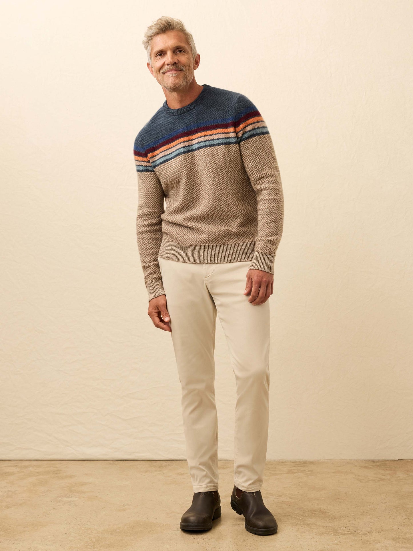 Donegal Crew Sweater - Twilight Sky Ombre