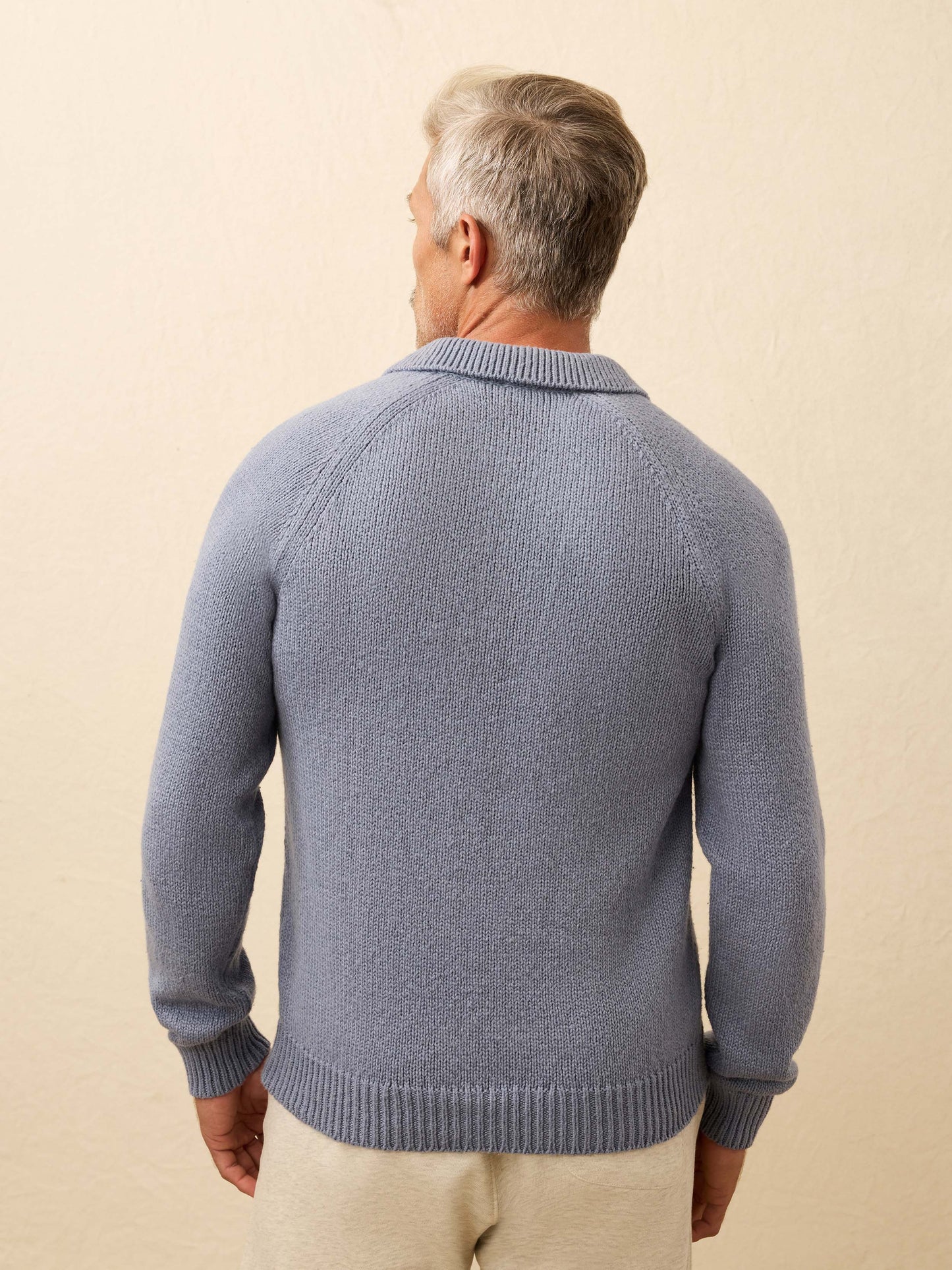 Heirloom Long-Sleeve Sweater Polo - Flint