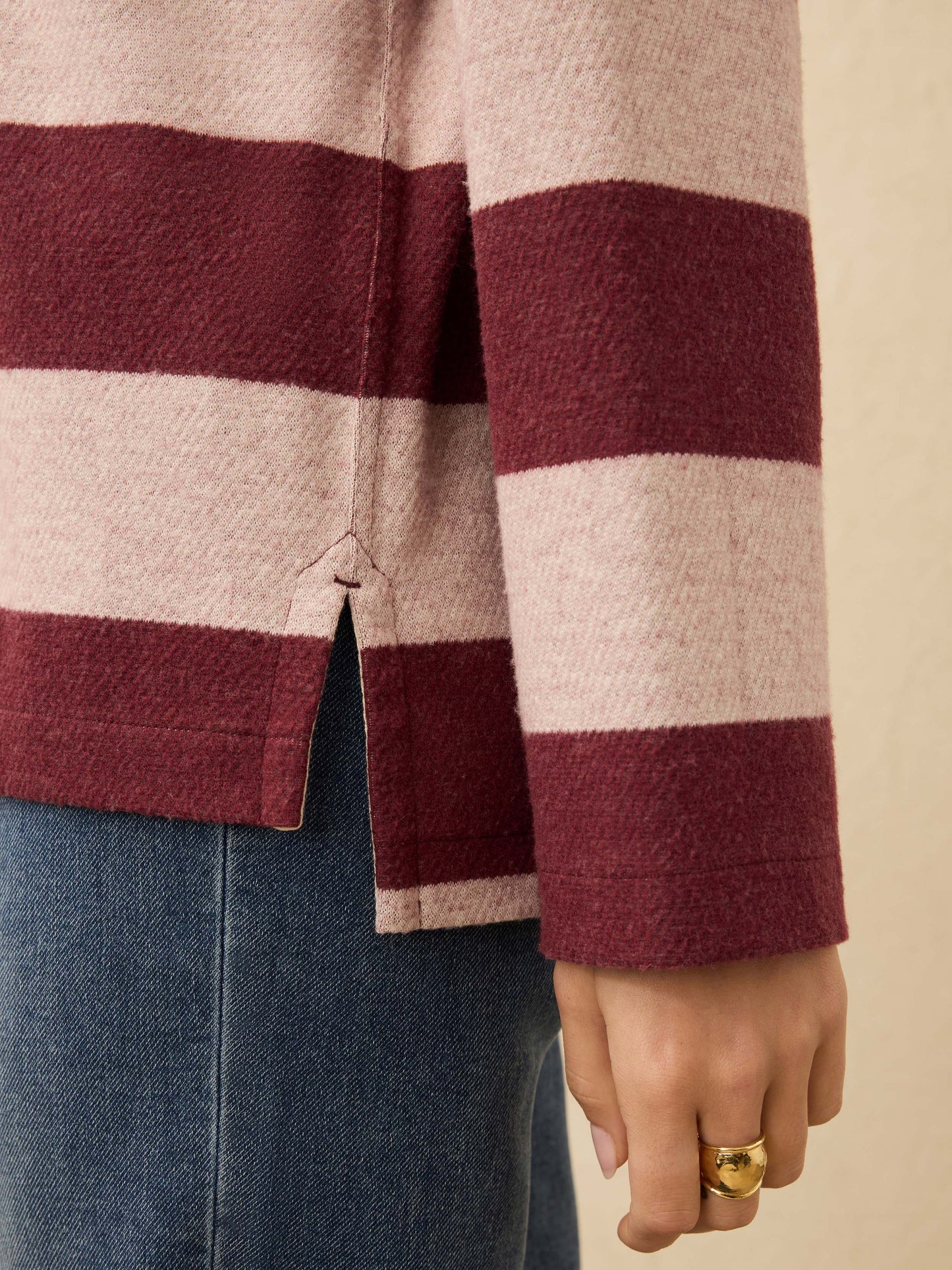 Legend™ Sweater Rugby Popover - Deep Red Rugby