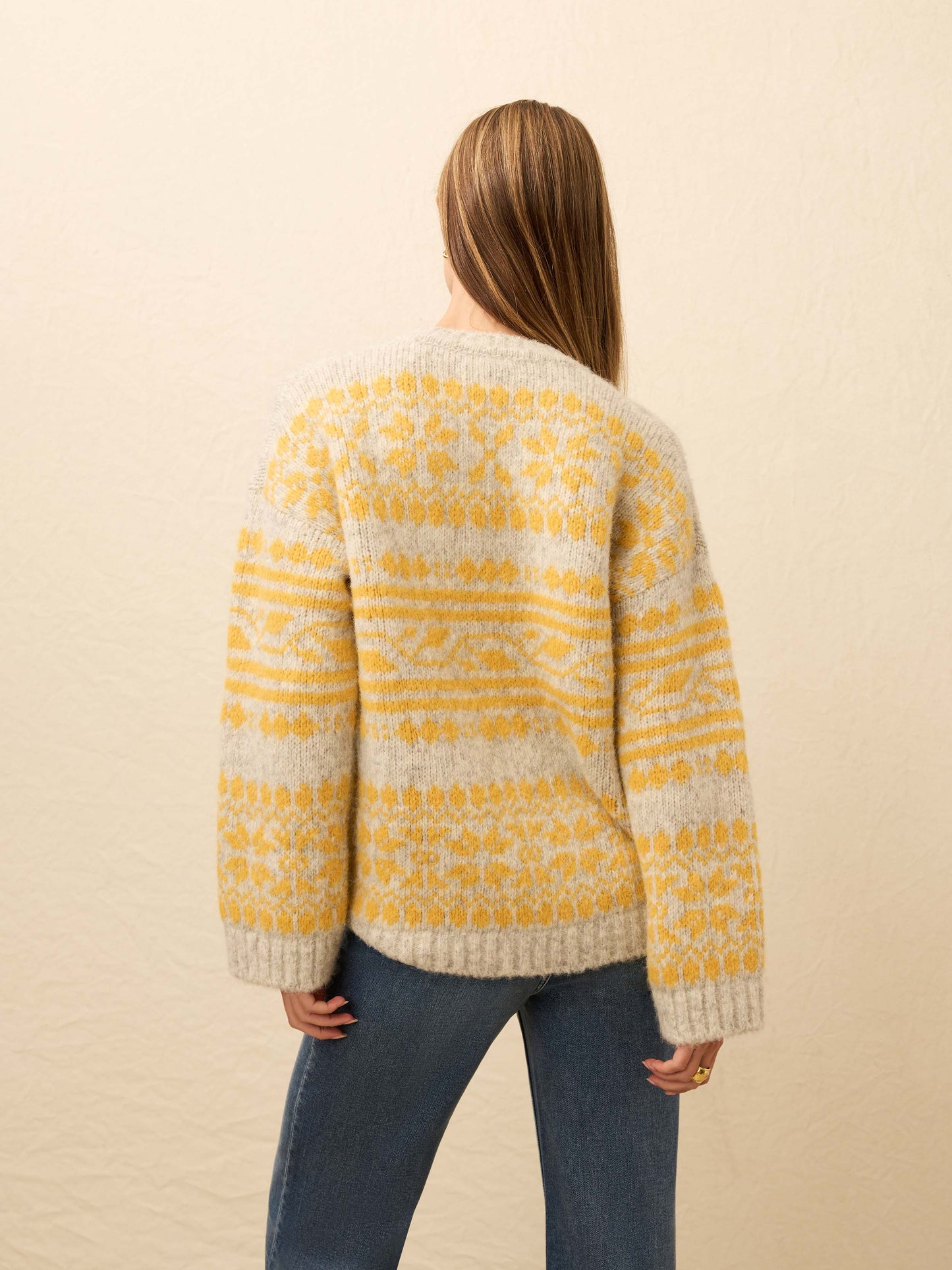 Powder Peak Boyfriend Sweater - Glacier Oat