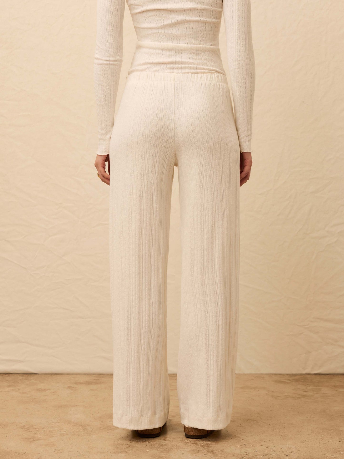 Paradise Pointelle Pant - Egret