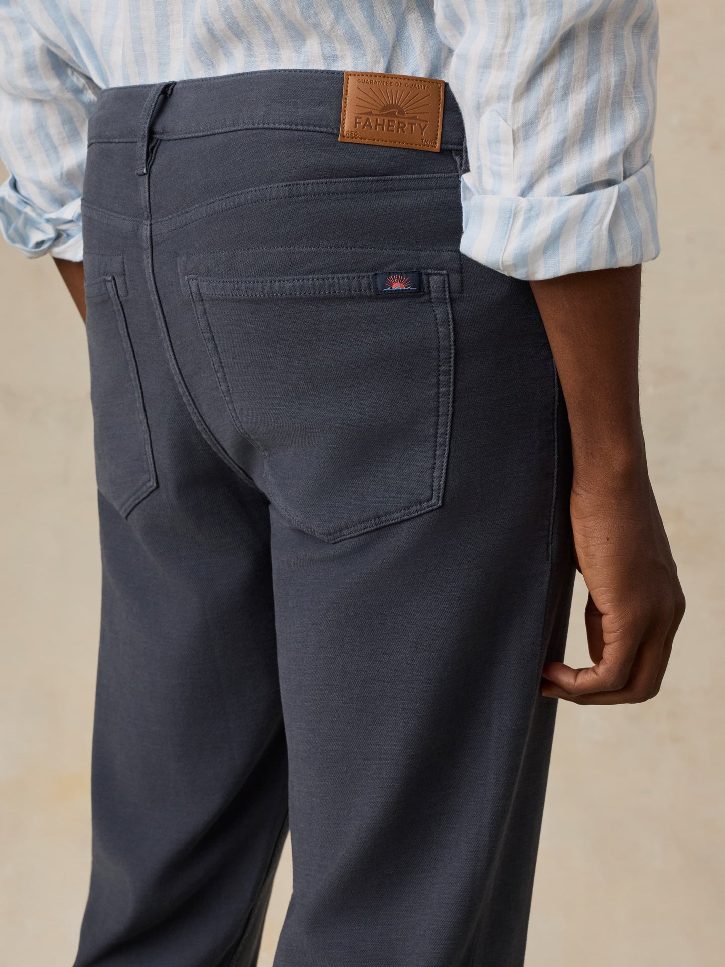 Stretch Terry 5-Pocket Pant - Navy