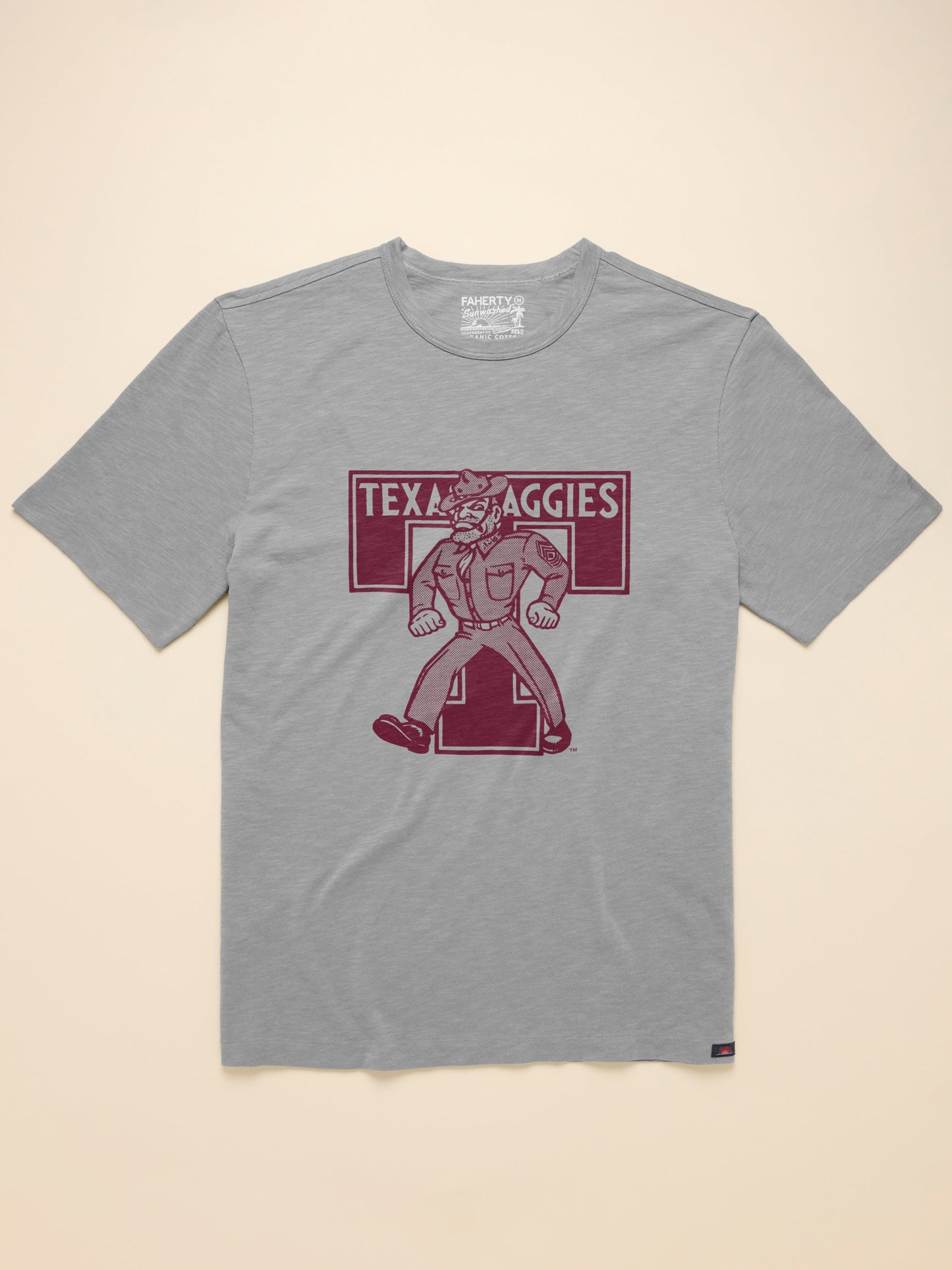 Texas A&M Sunwashed Tee - Granite Heather
