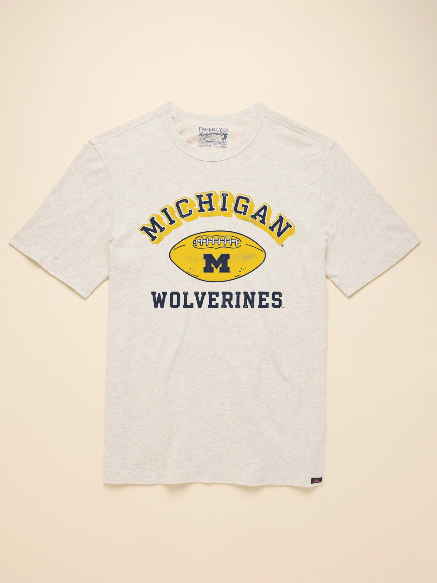 University of Michigan Sunwashed Tee - Island Dune Heather