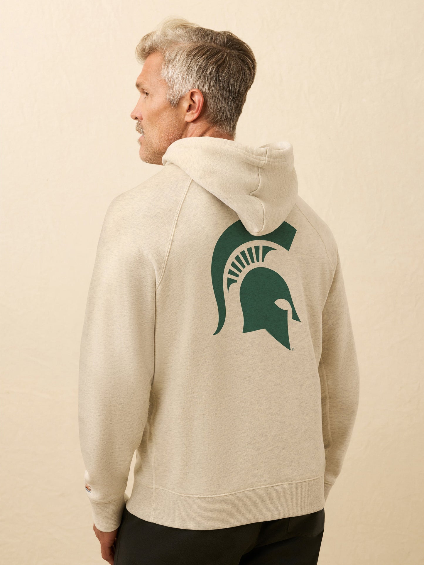 Michigan State High Standard Fleece Hoodie - Antique Ivory Heather