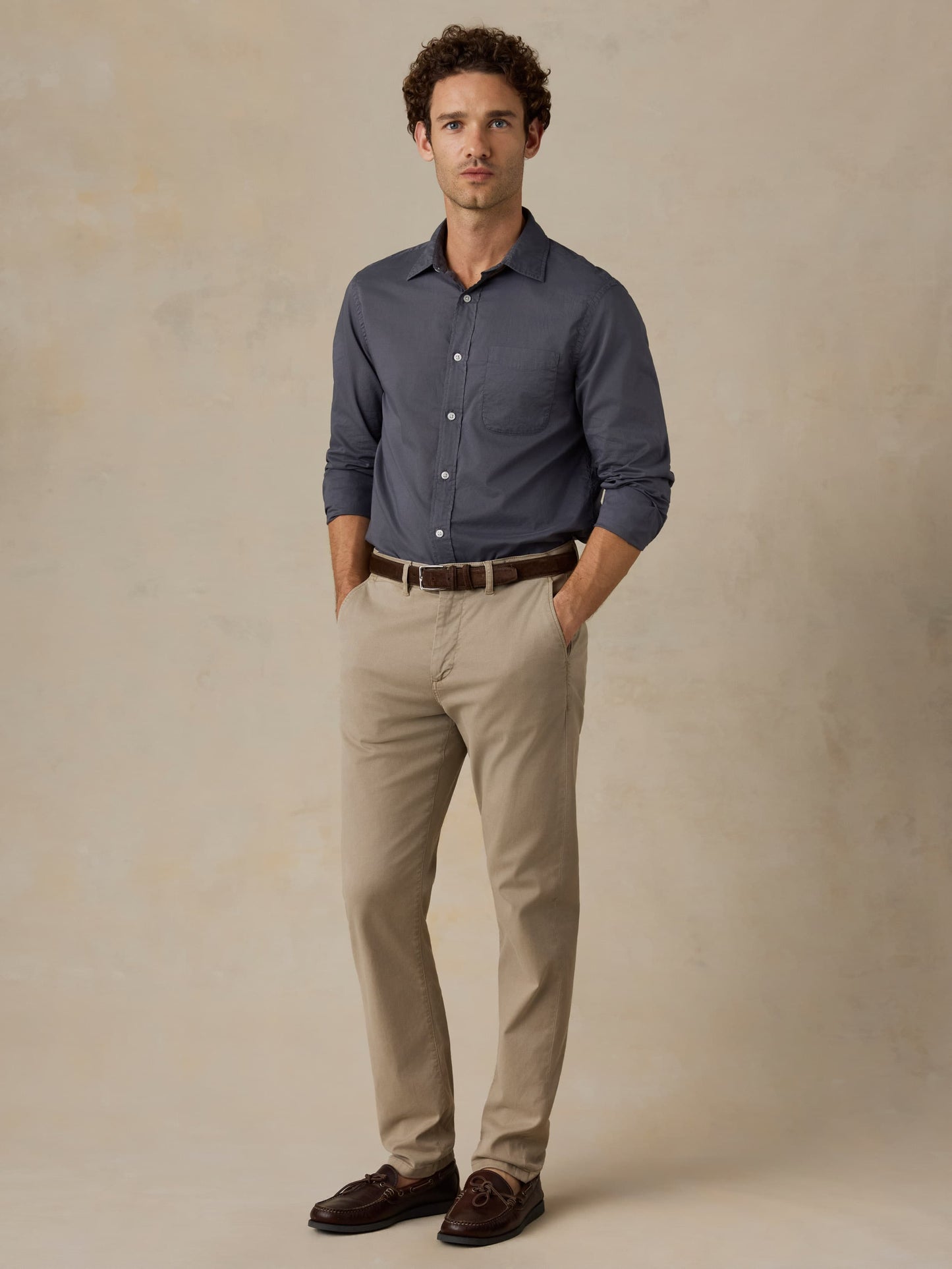 Long-Sleeve Weightless Cotton Shirt - Abyss Navy