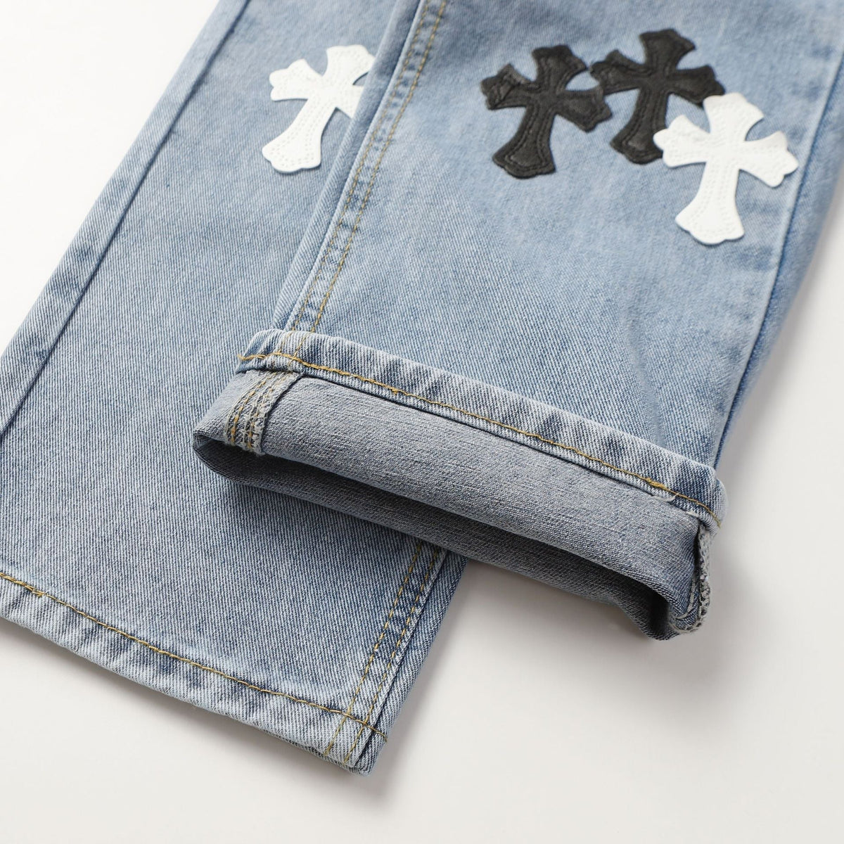 CHH Chrome Hearts Jeans Unisex Casual Loose Jeans
