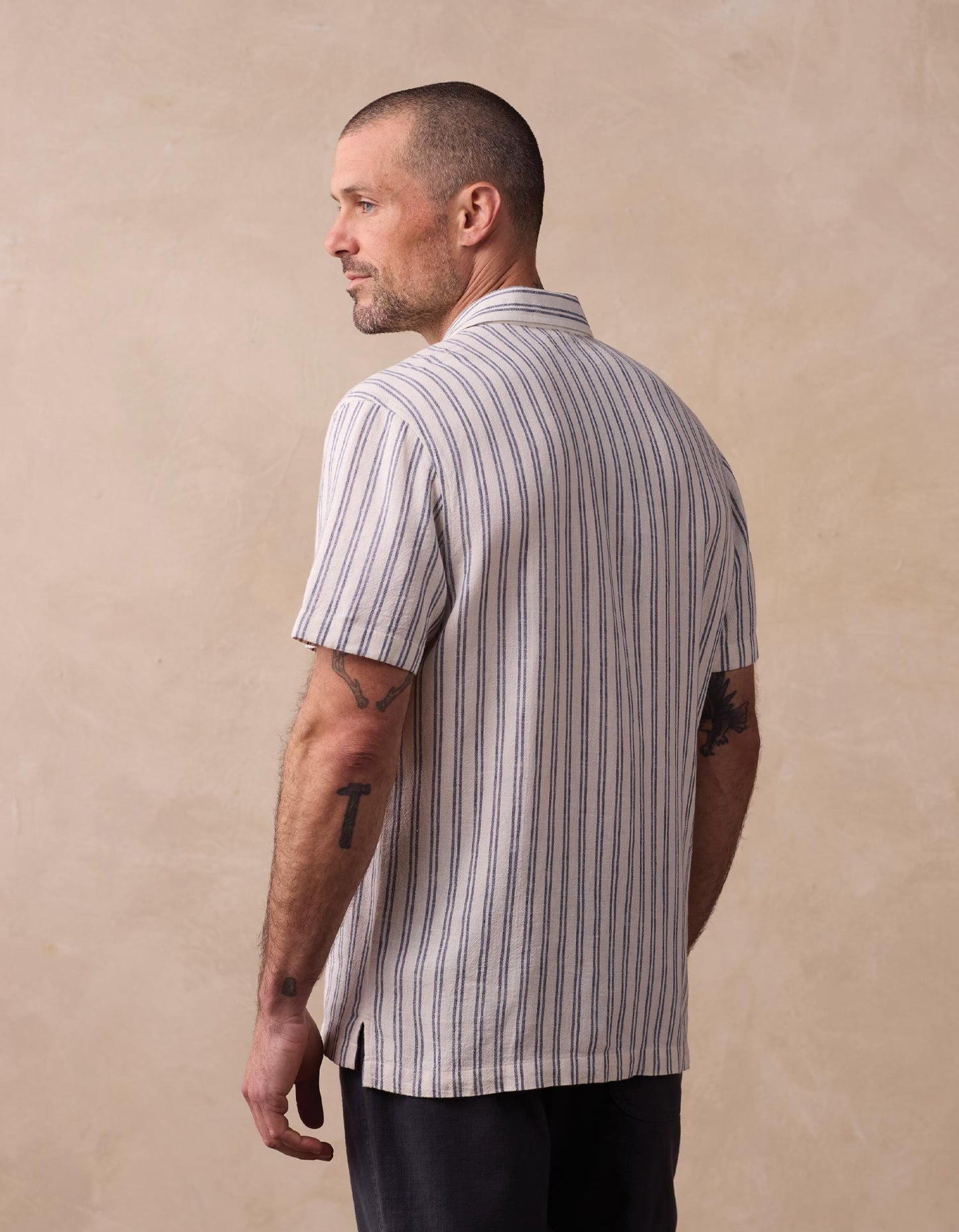 Freshwater Camp Shirt in Vintage Blue Stripe