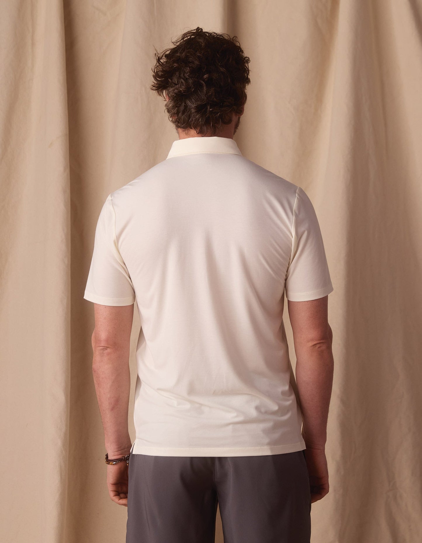 LuxeJersey Polo in Ivory