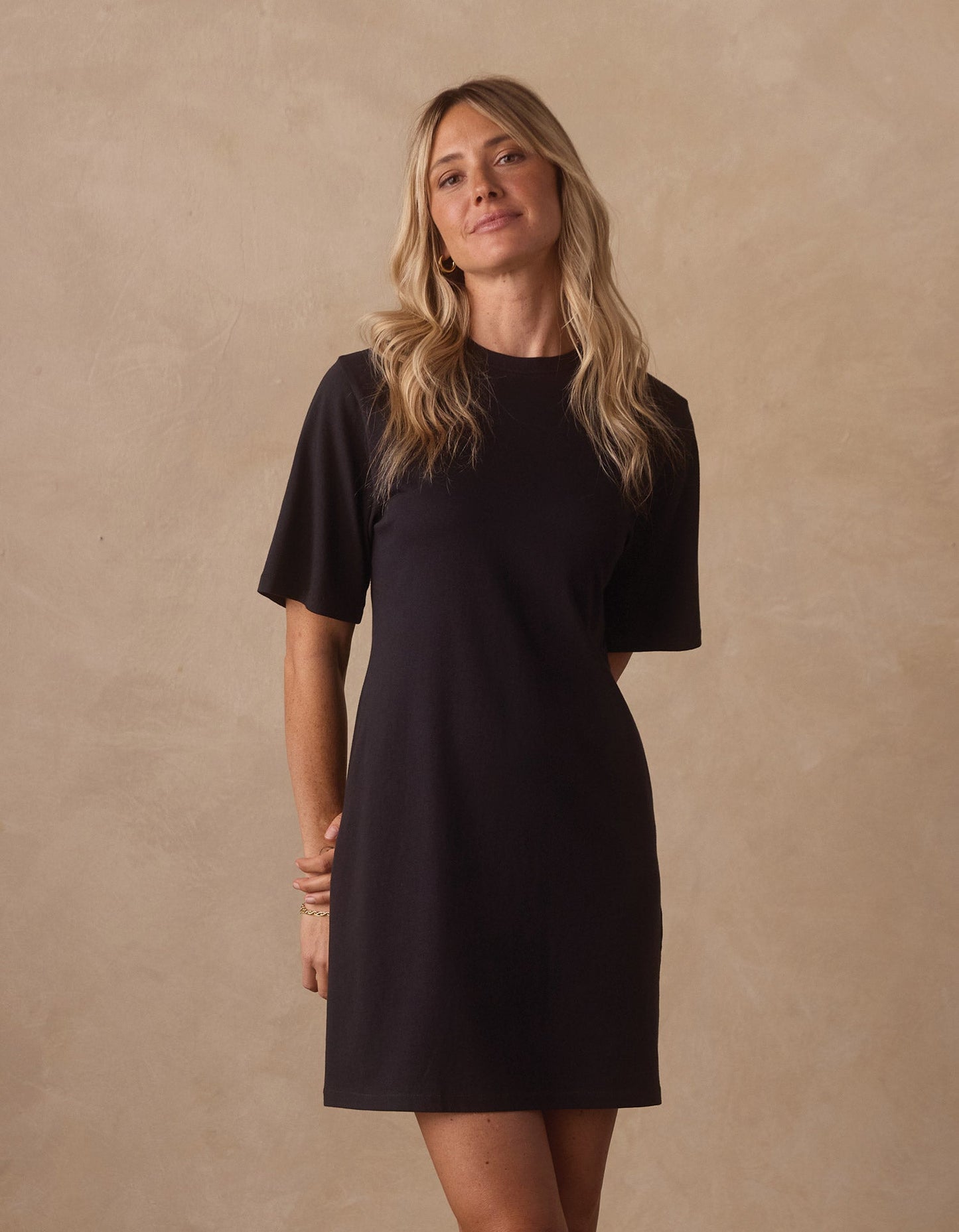 Normal Jersey T-Shirt Dress in Washed Black