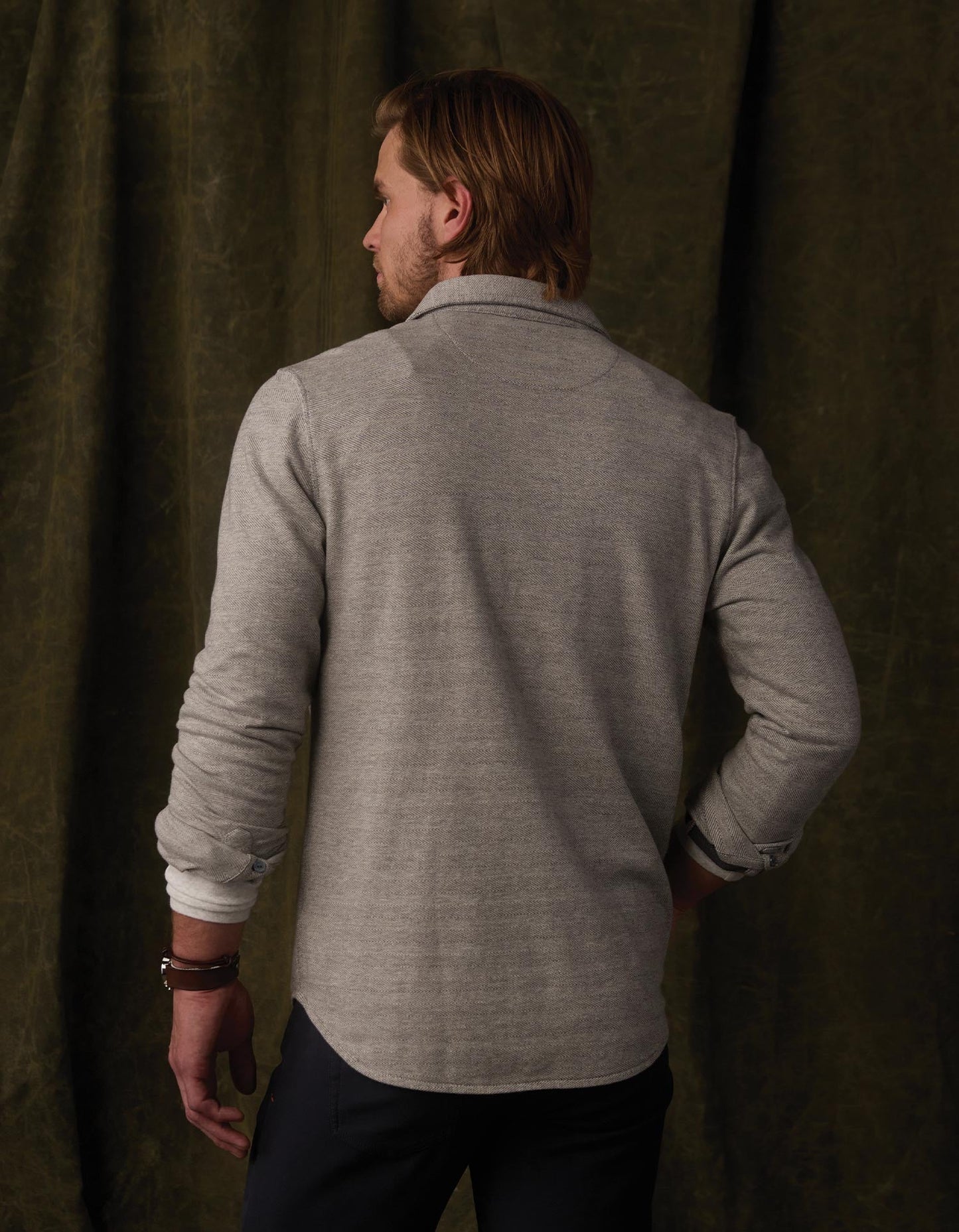 Textured Knit Shirt in Graphite