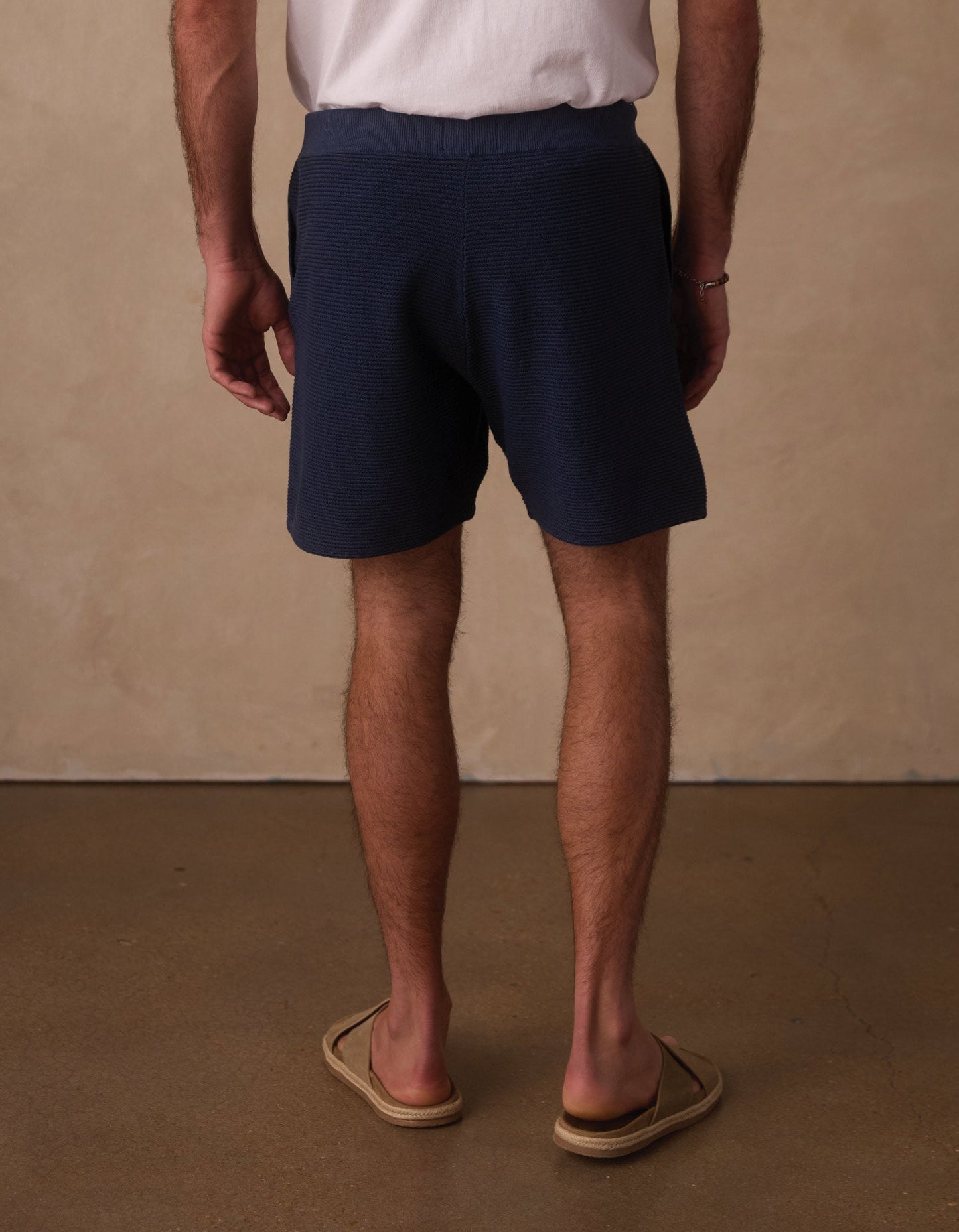 Robles Birdseye Knit Short in Denim/Dark Navy