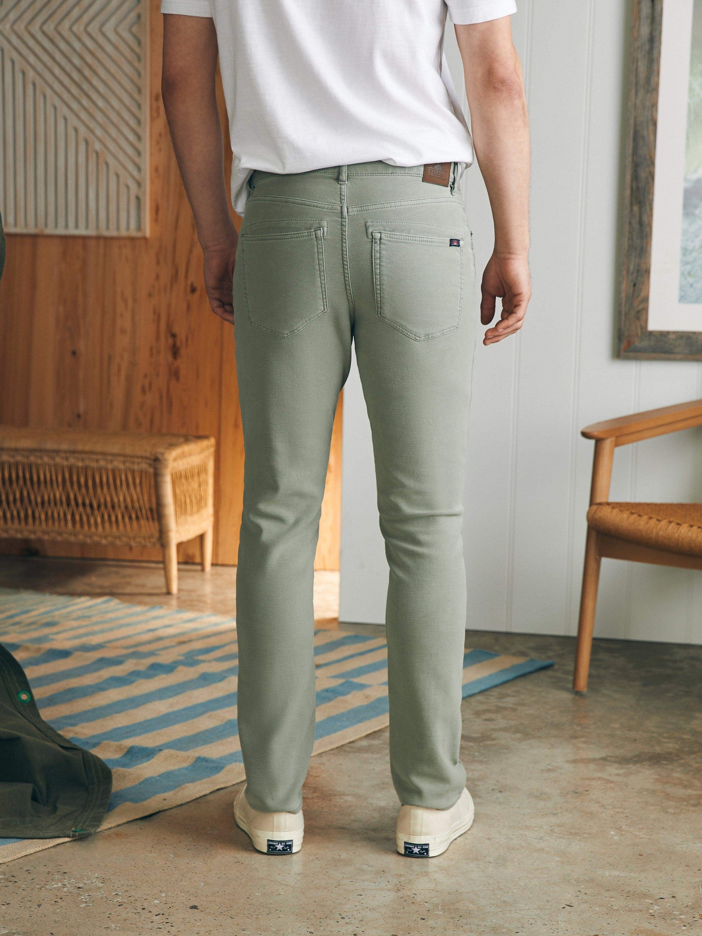 Stretch Terry 5-Pocket (32") - Faded Olive