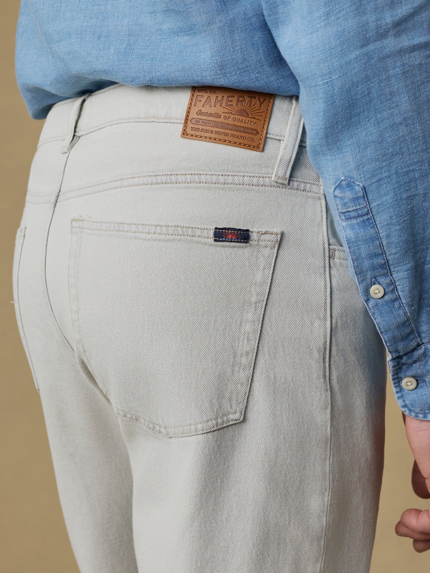 Organic Cotton Denim Pant - Birch