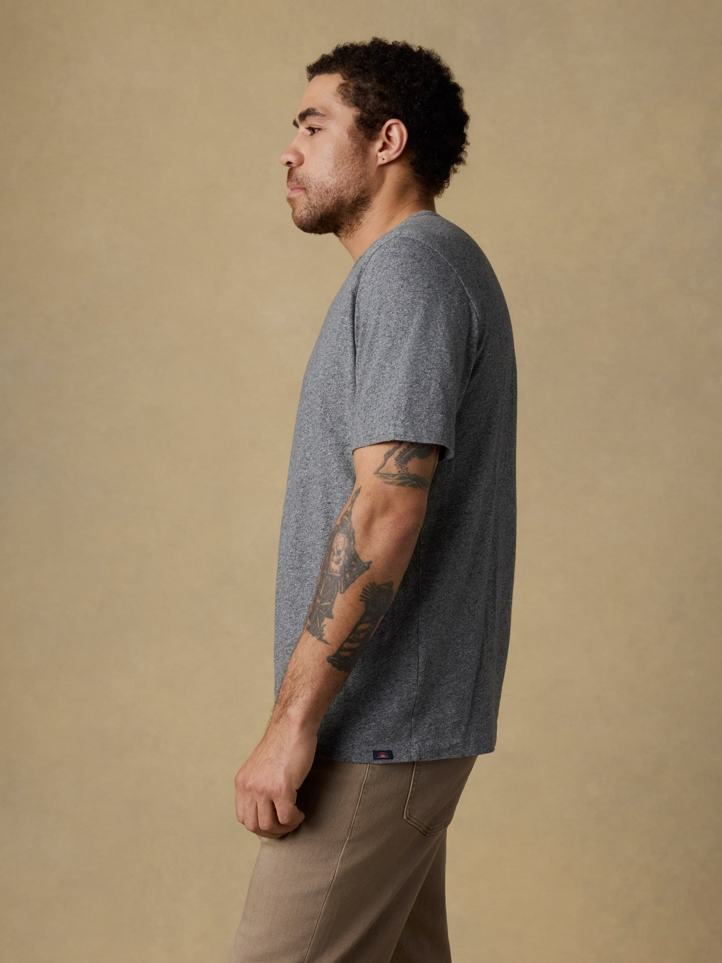 Sunwashed Regenerative Tee - Pebble Grey Heather
