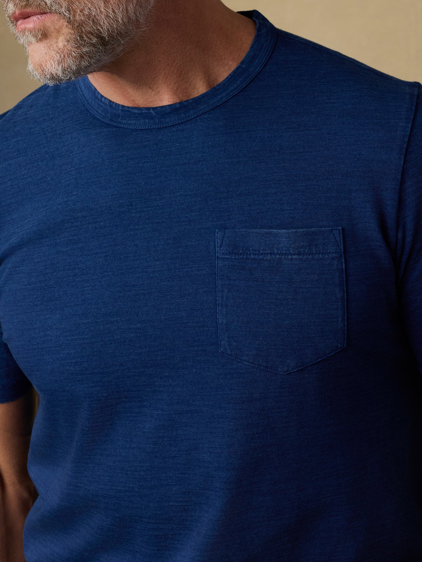 Short-Sleeve Indigo Pocket Tee - Deadstock Wash