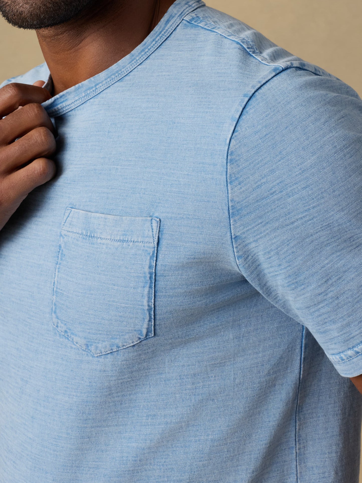 Short-Sleeve Indigo Pocket Tee - 10-year Wash