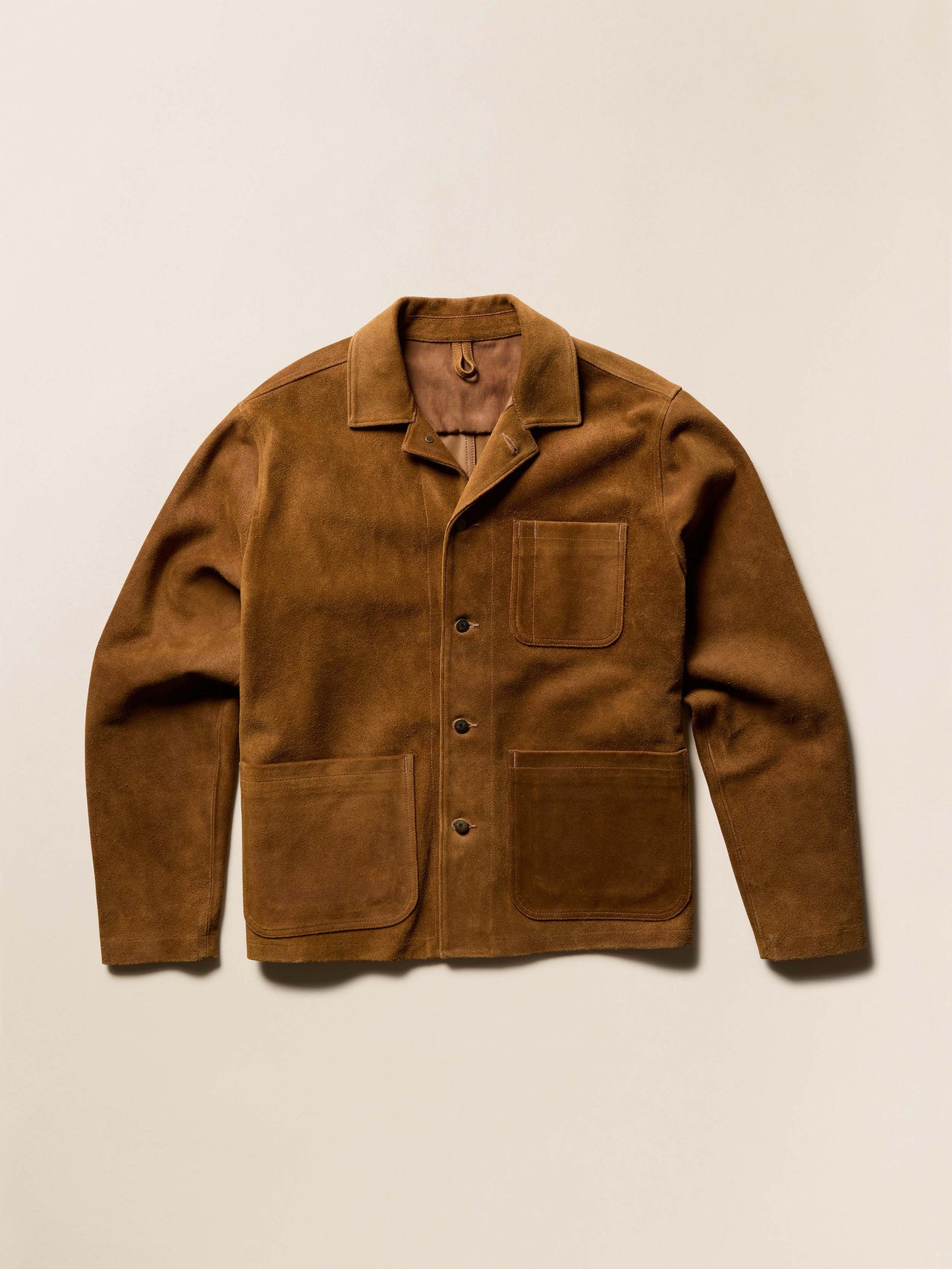 Suede Studio Jacket - Golden Chestnut