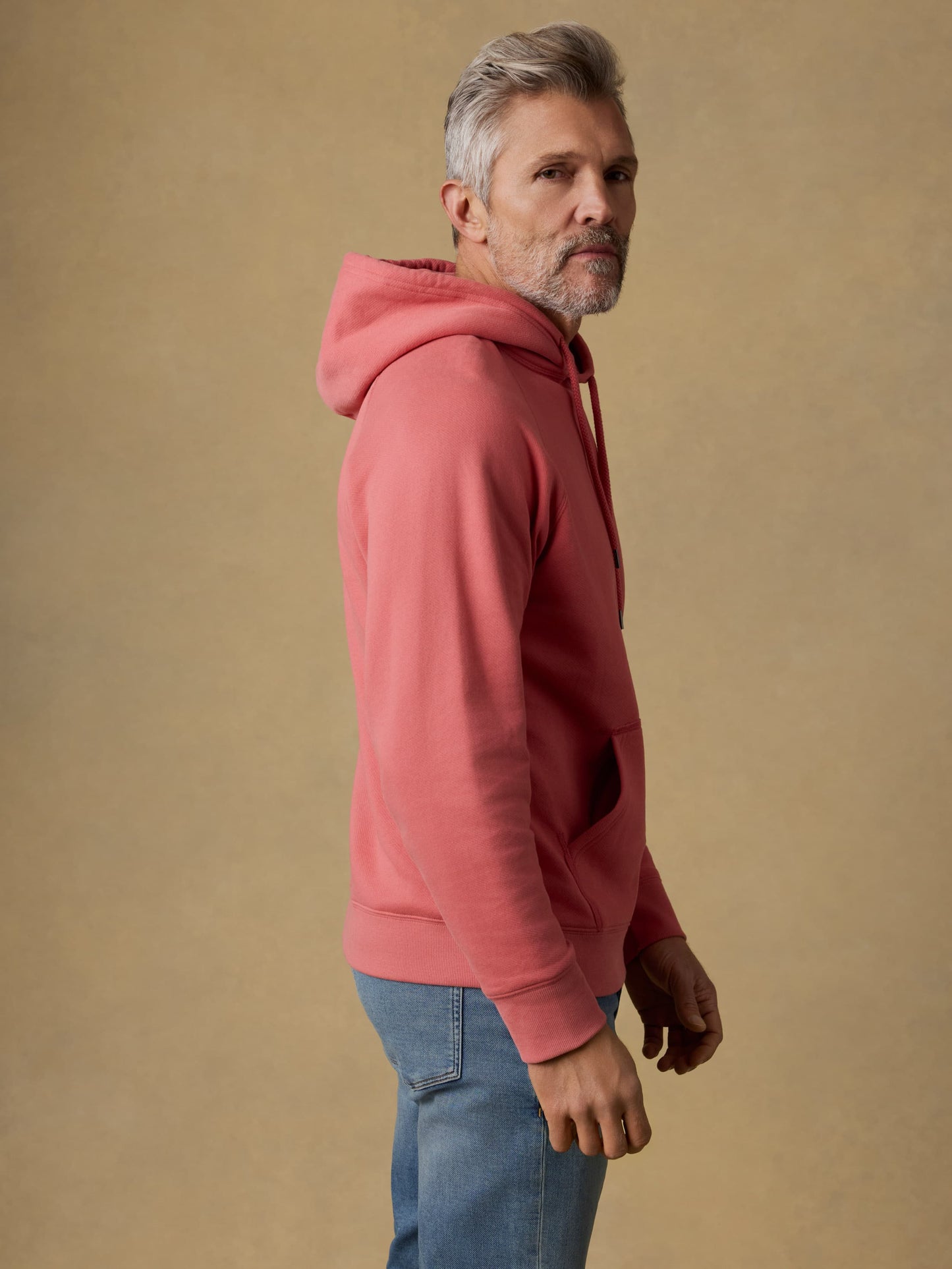 High Standard Fleece Hoodie - Coral Red