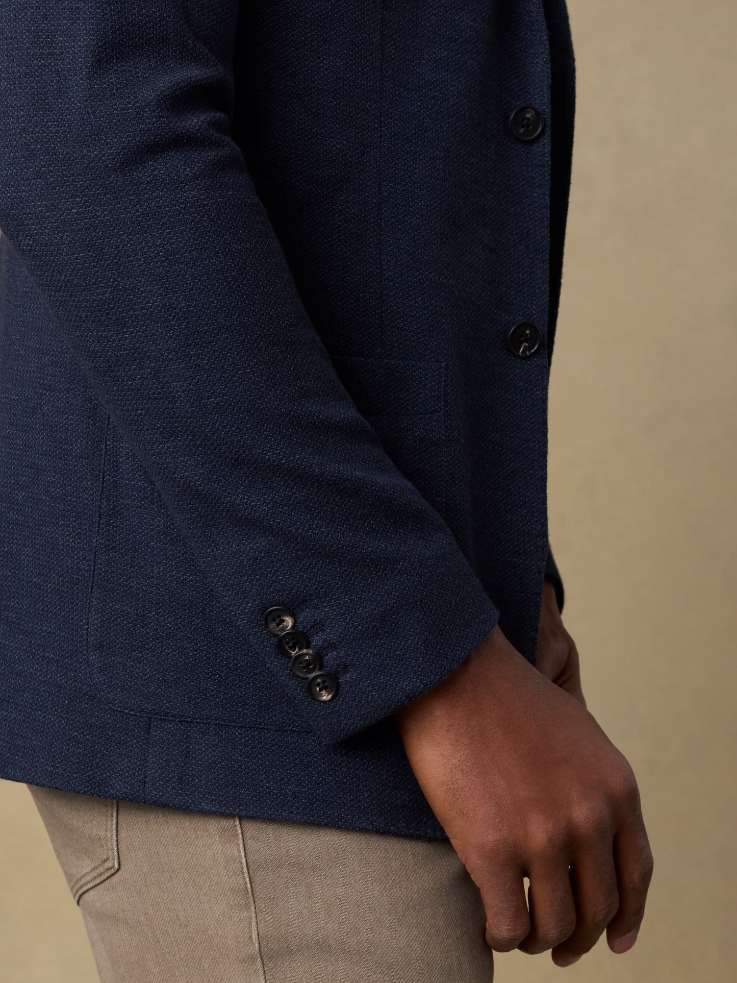 Highland Knit Blazer - Navy Ridge Melange