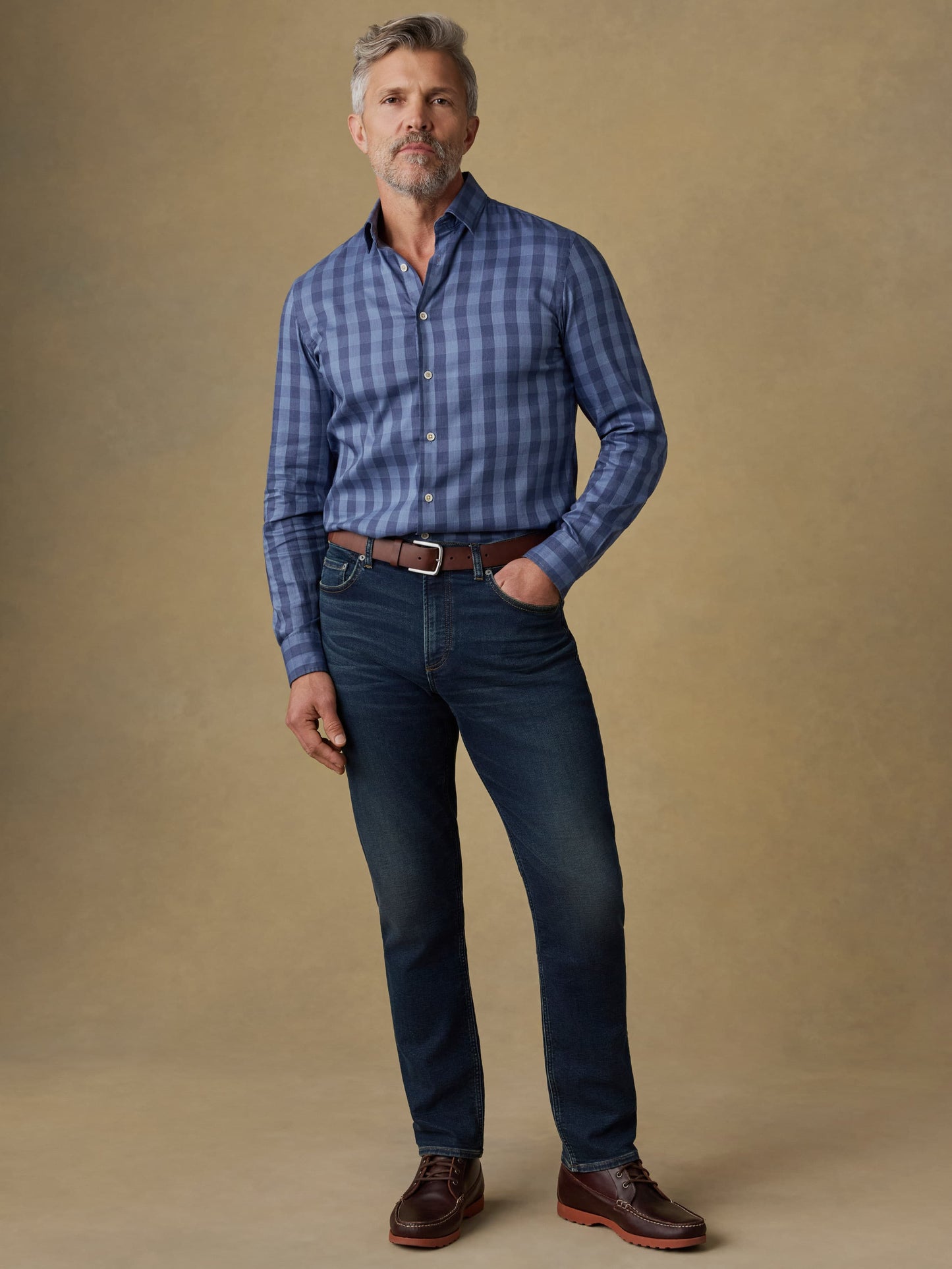Movement™ Monterey Shirt - Navy Tide Check