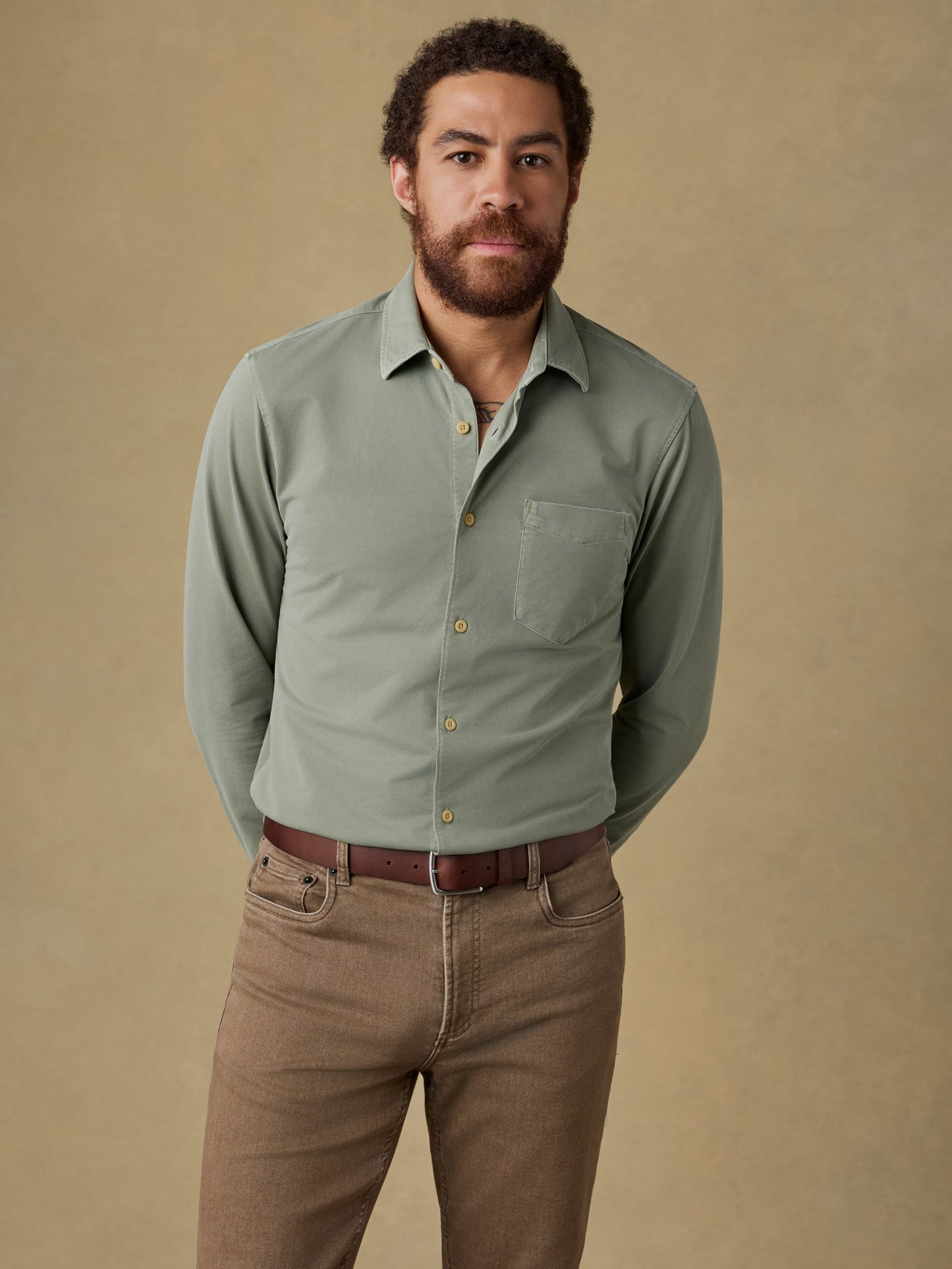 Costa Piqué Shirt - Terrain Olive