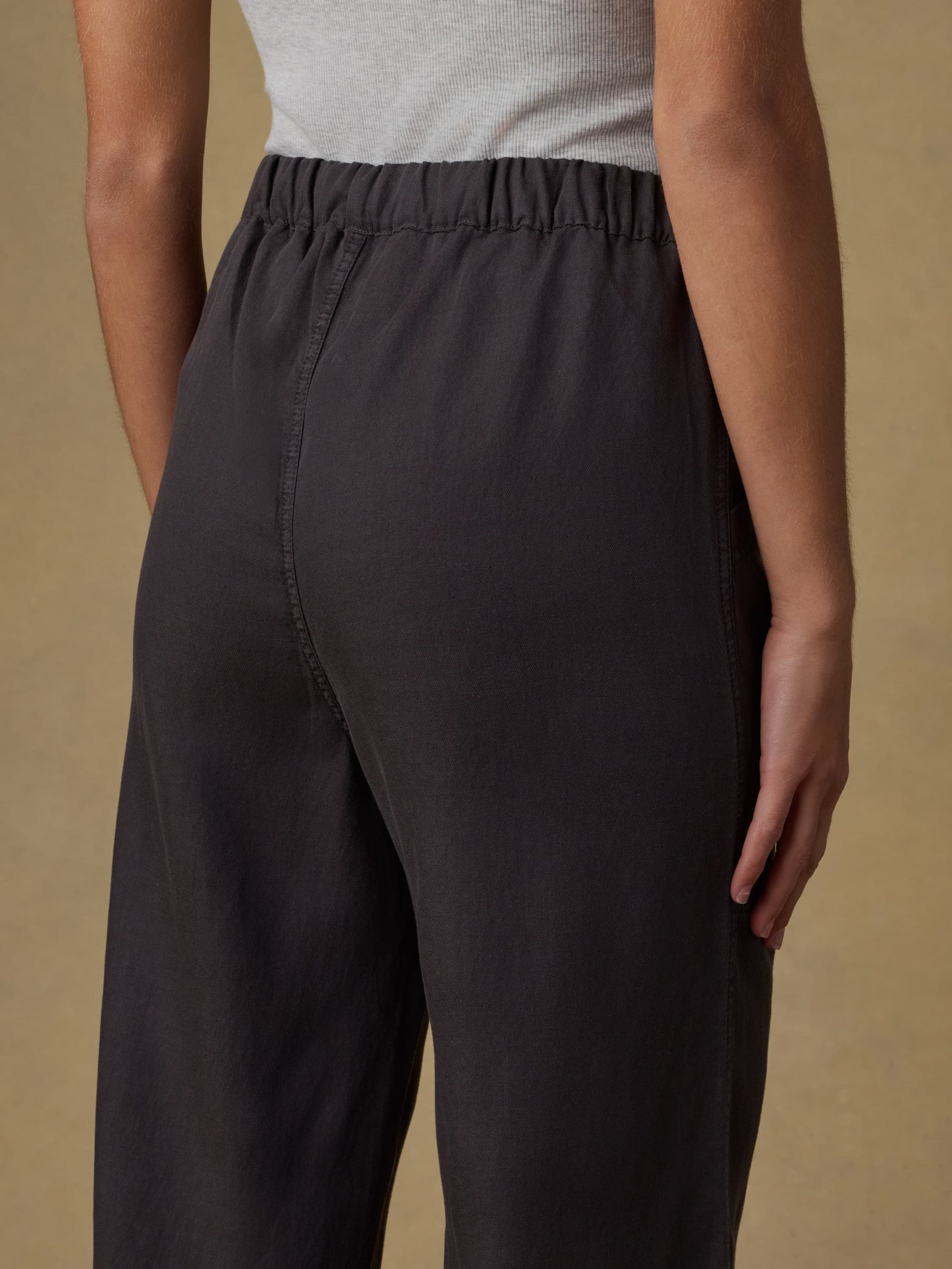 Topanga Drape Ankle Pant - Washed Black