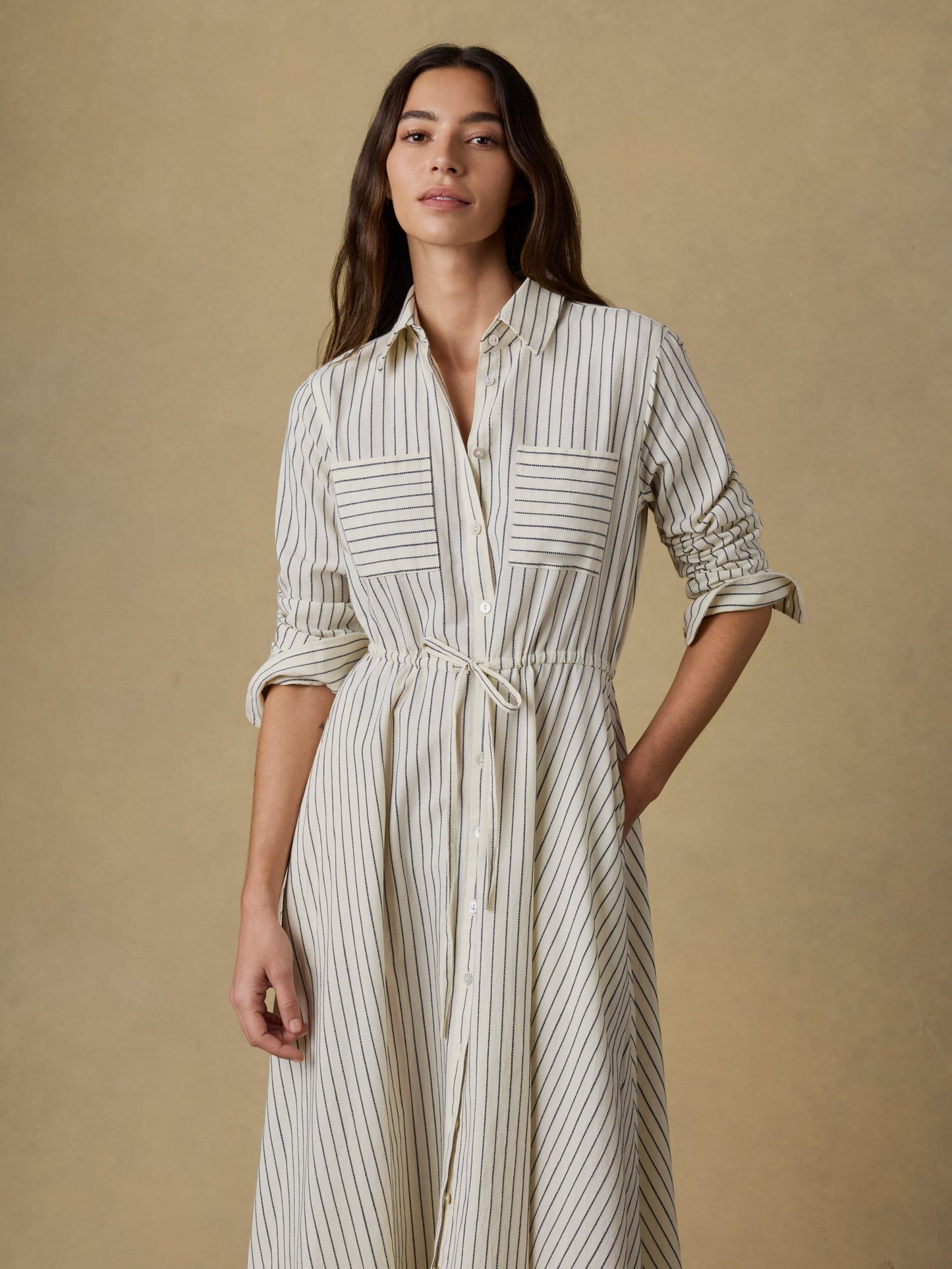 Catalina Shirtdress - Ocean Mist Stripe