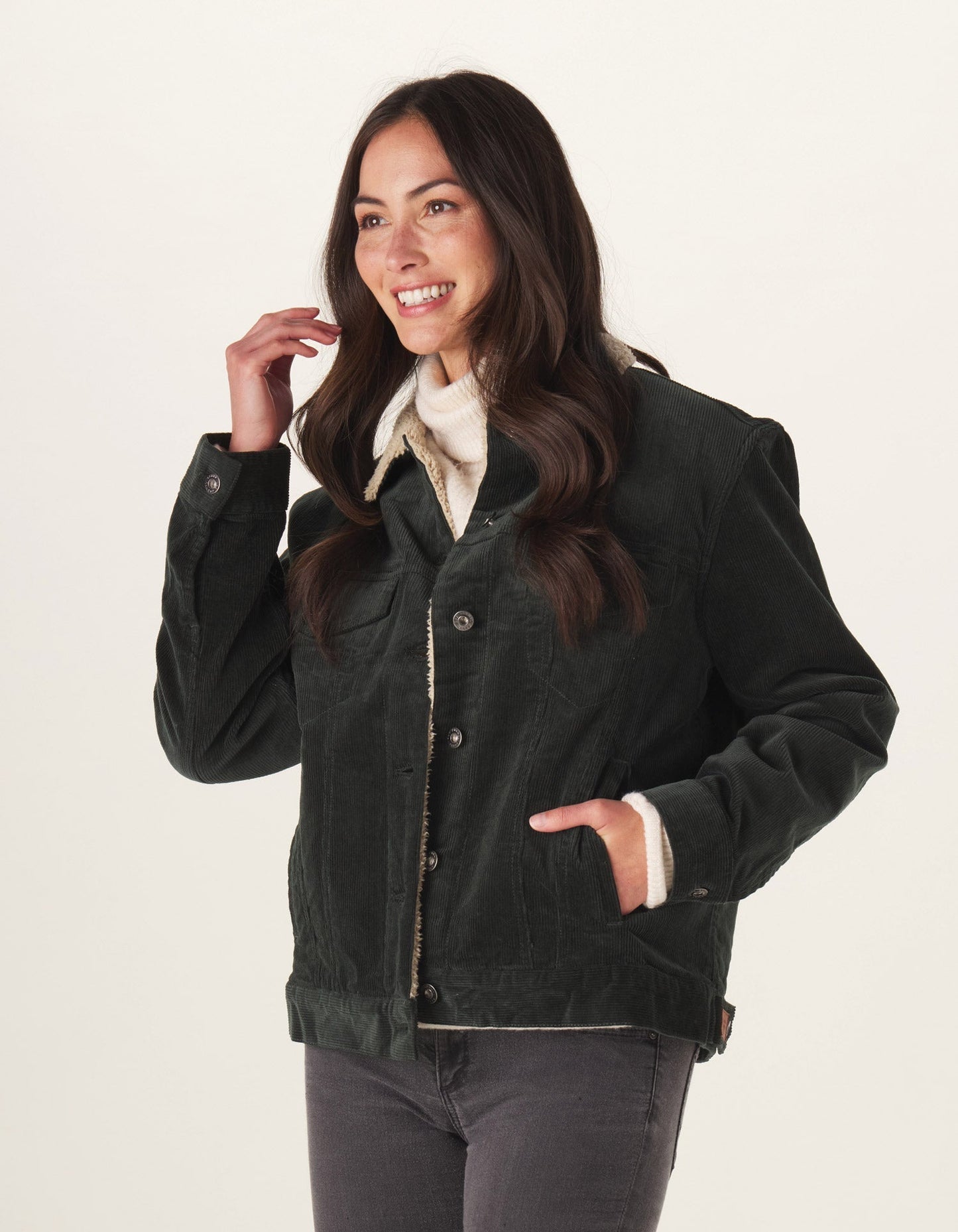 Sherpa Collar Cord Trucker