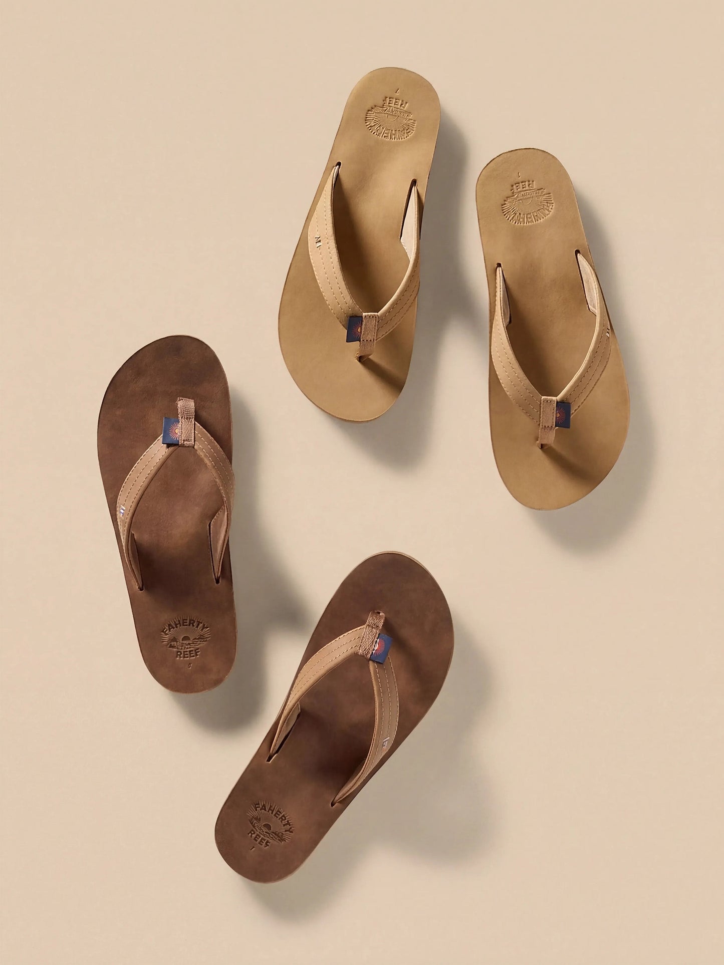 Faherty X REEF Drift Away Flip Flop - Dark Brown