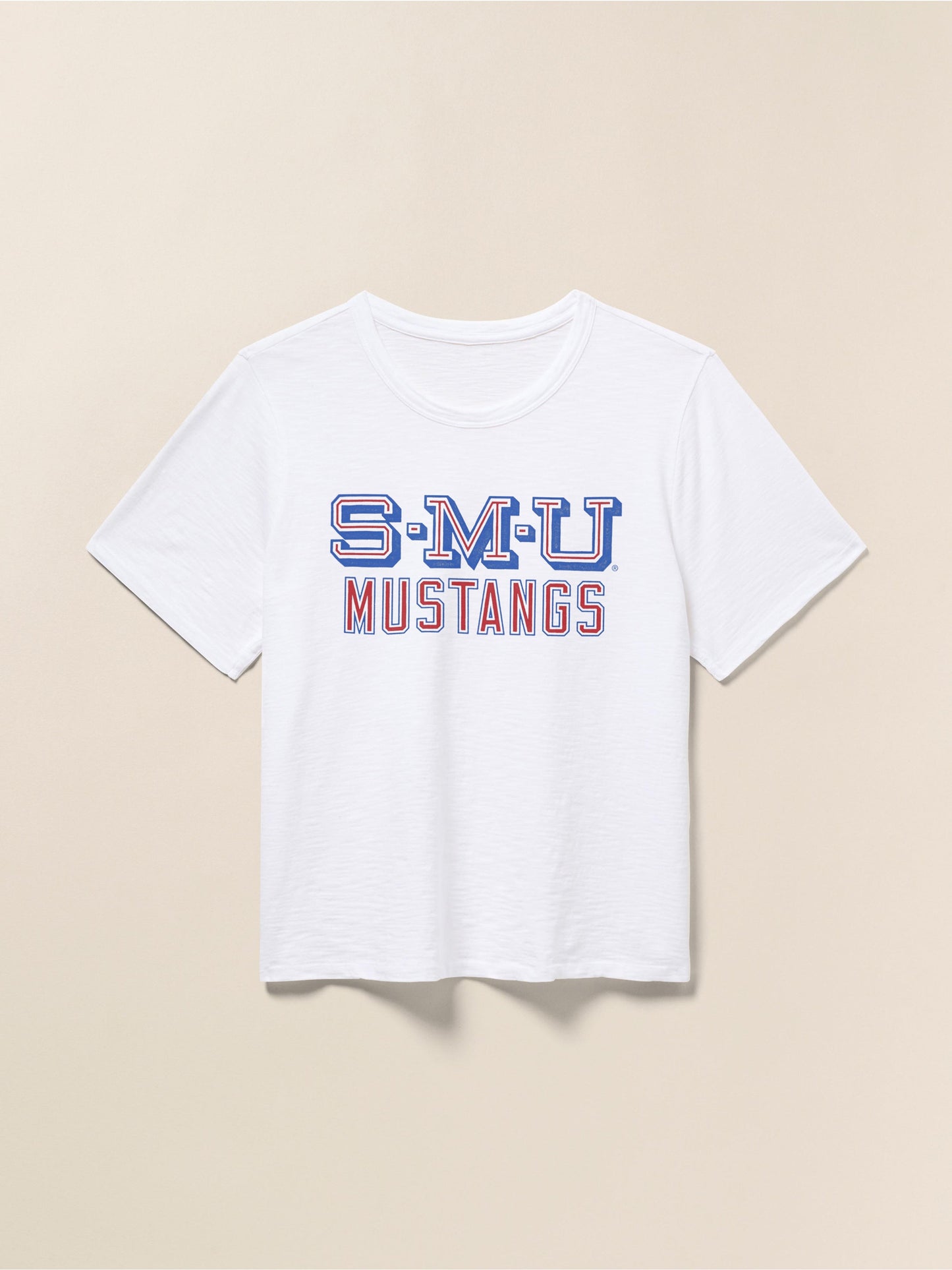 Southern Methodist University Sunwashed Essential Tee - White