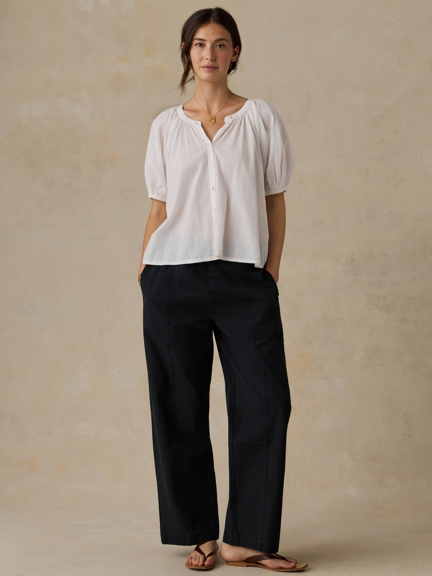 Voile Lettie Top - White