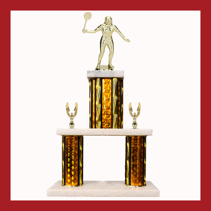 Badminton Marble Mini Two Poster Trophy