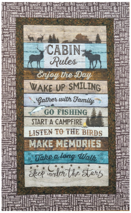 Cabin Rules Basic Panel Quilt Kit