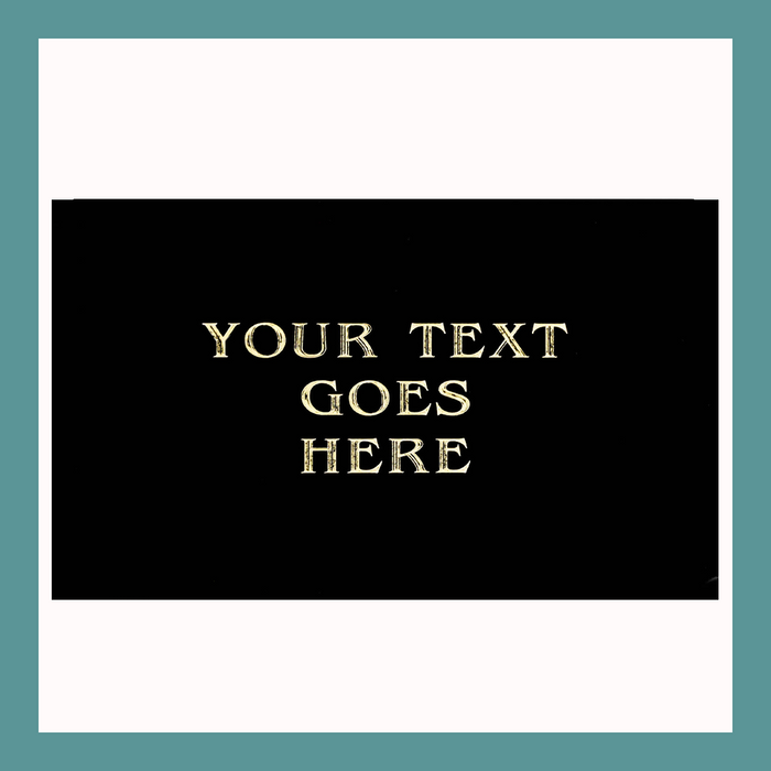 Custom Size | Black Brass Plates
