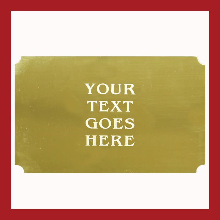Custom Size | Shiny Brass Notched Plates