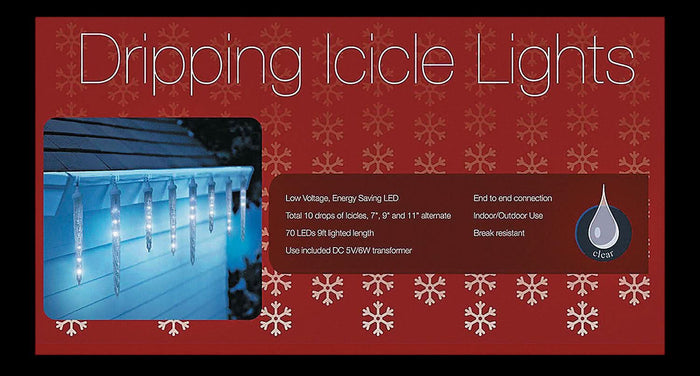 Dripping Icicle Holiday LED Lights