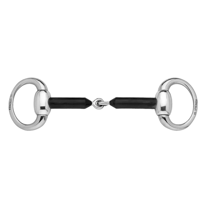 Herm. Sprenger Eggbutt bit 16 mm hard carbon with oval stainless steel rings - Stainless steel 40861
