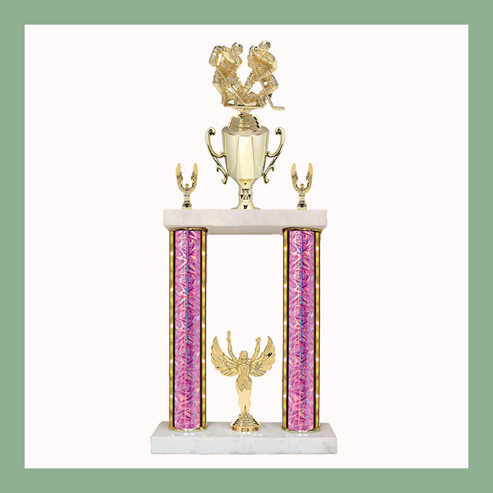 Hockey Marble Two Poster Trophy