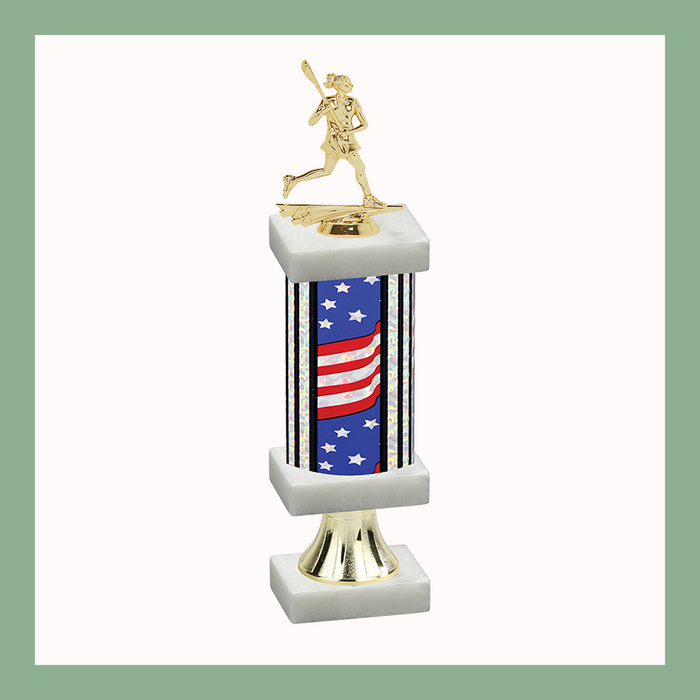 Lacrosse Column Pedestal Trophy