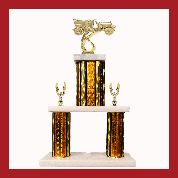 Racing Marble Mini Two Poster Trophy