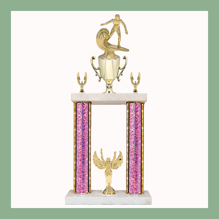 Surfing Marble Two Poster Trophy
